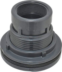 Value Collection - 2" PVC Plastic Pipe Bulkhead Tank Adapter - Schedule 80, Slip x FIPT End Connections - Exact Industrial Supply