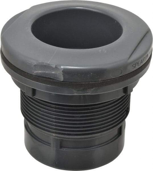 Value Collection - 3" PVC Plastic Pipe Bulkhead Tank Adapter - Schedule 80, Slip x FIPT End Connections - Exact Industrial Supply