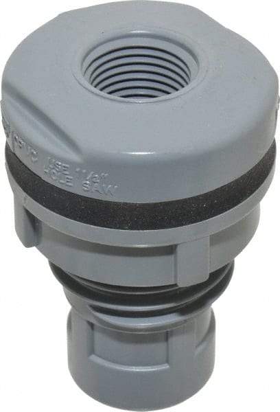 Value Collection - 1/2" CPVC Plastic Pipe Bulkhead Tank Adapter - Schedule 80, FIPT x FIPT End Connections - Exact Industrial Supply