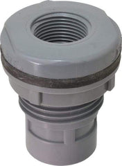 Value Collection - 1" CPVC Plastic Pipe Bulkhead Tank Adapter - Schedule 80, FIPT x FIPT End Connections - Exact Industrial Supply