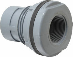 Value Collection - 1-1/4" CPVC Plastic Pipe Bulkhead Tank Adapter - Schedule 80, FIPT x FIPT End Connections - Exact Industrial Supply
