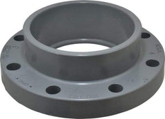 Value Collection - 6" CPVC Plastic Pipe Flange (One Piece) - Slip End Connections - Exact Industrial Supply