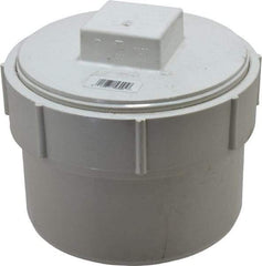 B&K Mueller - 6", PVC Drain, Waste & Vent Pipe Cleanout Adapter - Spig x CO with Plug - Exact Industrial Supply