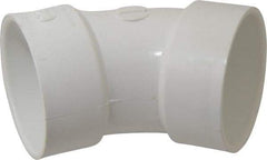 B&K Mueller - 3", PVC Drain, Waste & Vent Pipe 45 Elbow - Hub x Hub - Exact Industrial Supply
