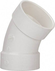 B&K Mueller - 4", PVC Drain, Waste & Vent Pipe 45 Elbow - Hub x Hub - Exact Industrial Supply