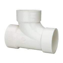 B&K Mueller - 3", PVC Drain, Waste & Vent Pipe Sanitary Tee - Hub x Hub x Hub - Exact Industrial Supply