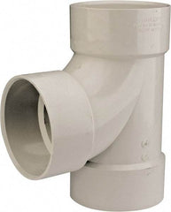 B&K Mueller - 6", PVC Drain, Waste & Vent Pipe Sanitary Tee - Hub x Hub x Hub - Exact Industrial Supply