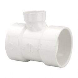B&K Mueller - 3 x 3 x 1-1/2", PVC Drain, Waste & Vent Pipe Reducing Sanitary Tee - Hub x Hub x Hub - Exact Industrial Supply