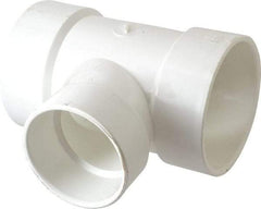 B&K Mueller - 4 x 4 x 3", PVC Drain, Waste & Vent Pipe Reducing Sanitary Tee - Hub x Hub x Hub - Exact Industrial Supply