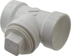 B&K Mueller - 2", PVC Drain, Waste & Vent Pipe Test Tee - Hub x Hub x CO with Plug - Exact Industrial Supply