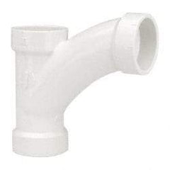 B&K Mueller - 1-1/2", PVC Drain, Waste & Vent Pipe Combination TY - Hub x Hub x Hub - Exact Industrial Supply