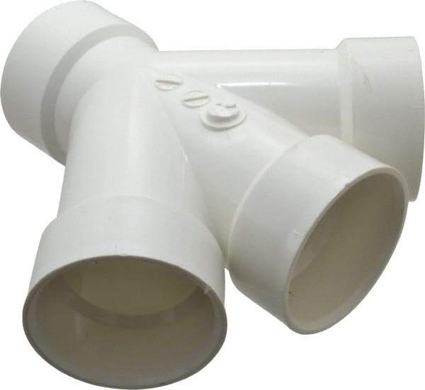 B&K Mueller - 3", PVC Drain, Waste & Vent Pipe Combination TY - Hub x Hub x Hub - Exact Industrial Supply