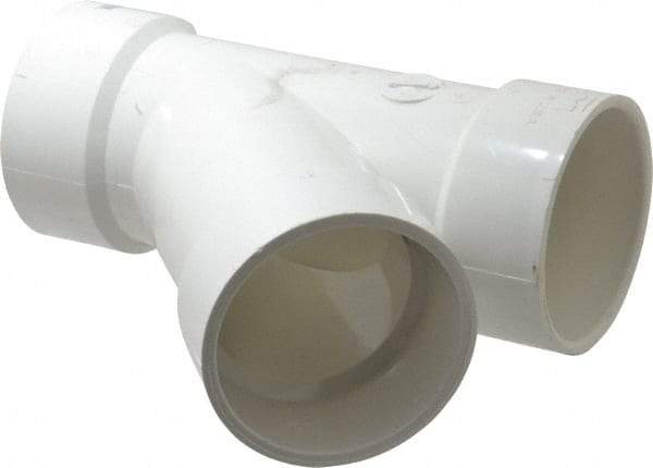 B&K Mueller - 3", PVC Drain, Waste & Vent Pipe 45 Wye - Hub x Hub x Hub - Exact Industrial Supply