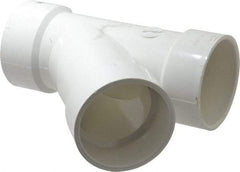 B&K Mueller - 3", PVC Drain, Waste & Vent Pipe 45 Wye - Hub x Hub x Hub - Exact Industrial Supply
