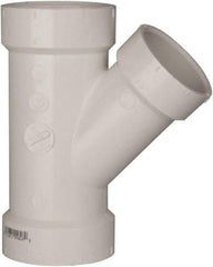 B&K Mueller - 2 x 2 x 1-1/2", PVC Drain, Waste & Vent Pipe 45 Wye - Hub x Hub x Hub - Exact Industrial Supply