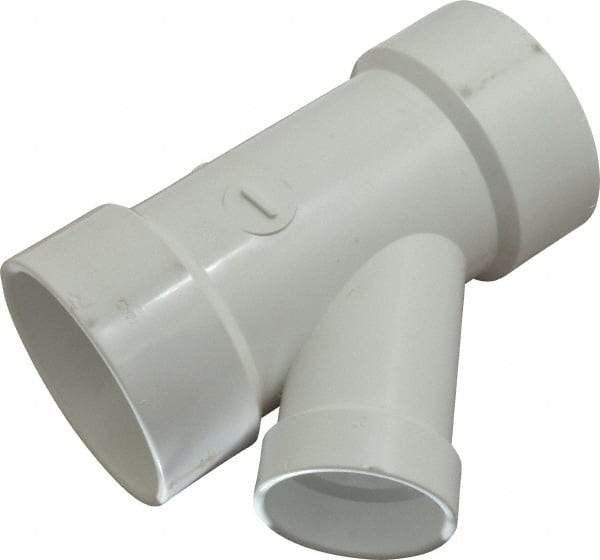 B&K Mueller - 3 x 3 x 2", PVC Drain, Waste & Vent Pipe 45 Wye - Hub x Hub x Hub - Exact Industrial Supply