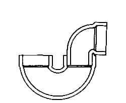 B&K Mueller - 4", PVC Drain, Waste & Vent Pipe P Trap - Hub x Hub - Exact Industrial Supply