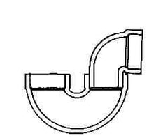 B&K Mueller - 4", PVC Drain, Waste & Vent Pipe P Trap - Hub x Hub - Exact Industrial Supply
