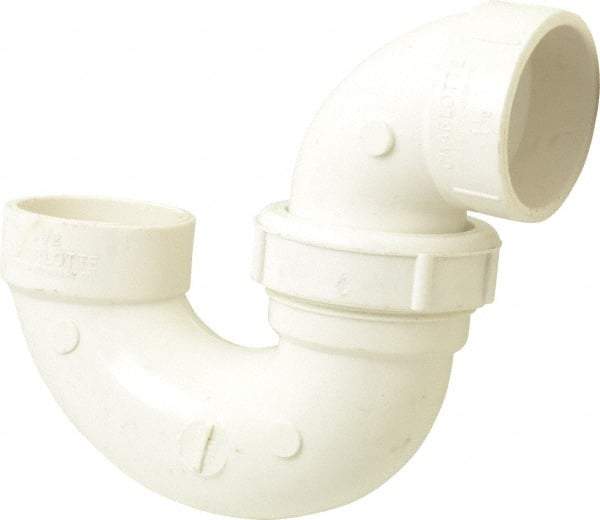 B&K Mueller - 1-1/2", PVC Drain, Waste & Vent Pipe P Trap with Union - Hub x Hub - Exact Industrial Supply