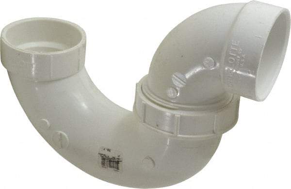 B&K Mueller - 2", PVC Drain, Waste & Vent Pipe P Trap with Union - Hub x Hub - Exact Industrial Supply