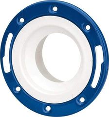 B&K Mueller - 4 x 3" Pipe, 7" OD, PVC Adjustable Closet Flange - 40° Max Working Temp, Hub End Connections - Exact Industrial Supply
