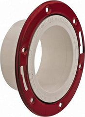 B&K Mueller - 4" Pipe, 7" OD, PVC Adjustable Closet Flange - 40° Max Working Temp, Spig End Connections - Exact Industrial Supply