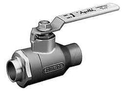 Apollo - 3" Pipe, Standard Port, Bronze Standard Ball Valve - 2 Piece, Inline - One Way Flow, Soldered x Soldered Ends, Lever Handle, 600 WOG, 125 WSP - Exact Industrial Supply