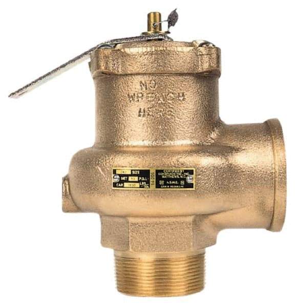 Conbraco - 3" Inlet, 3" Outlet, High Capacity Steam Relief Valve - 15 Max psi, Bronze, 6,843 Lb per Hour - Exact Industrial Supply