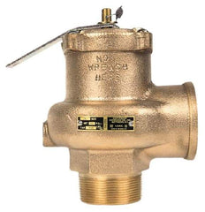 Conbraco - 2-1/2" Inlet, 2-1/2" Outlet, High Capacity Steam Relief Valve - 15 Max psi, Bronze, 4,676 Lb per Hour - Exact Industrial Supply