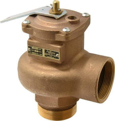 Conbraco - 2" Inlet, 2" Outlet, High Capacity Steam Relief Valve - 15 Max psi, Bronze, 3,150 Lb per Hour - Exact Industrial Supply