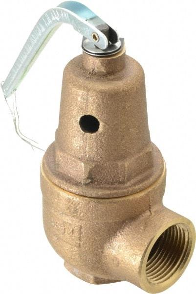 Conbraco - 3/4" Inlet, 1" Outlet, ASME Section IV Safety Relief Valve - 30 Max psi, Bronze, 970,000 BTUs - Exact Industrial Supply