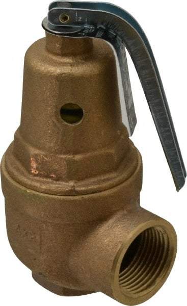 Conbraco - 3/4" Inlet, 1" Outlet, ASME Section IV Safety Relief Valve - 100 Max psi, Bronze, 2,536,000 BTUs - Exact Industrial Supply