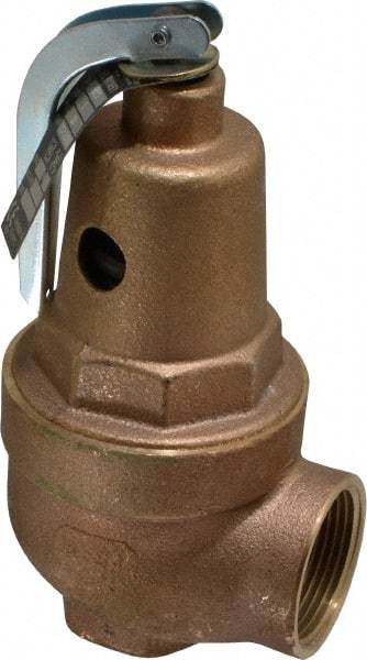 Conbraco - 1" Inlet, 1-1/4" Outlet, ASME Section IV Safety Relief Valve - 30 Max psi, Bronze, 1,570,000 BTUs - Exact Industrial Supply