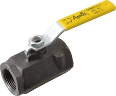 Apollo - 1" Pipe, Standard Port, Carbon Steel Standard Ball Valve - 2 Piece, Inline - One Way Flow, FNPT x FNPT Ends, Lever Handle, 2,000 WOG, 150 WSP - Exact Industrial Supply