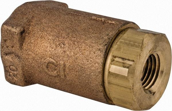 Conbraco - 1/4" Bronze Check Valve - Inline, FNPT x FNPT - Exact Industrial Supply