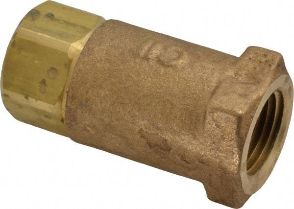 Conbraco - 1/2" Bronze Check Valve - Inline, FNPT x FNPT - Exact Industrial Supply