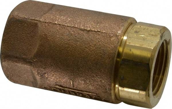 Conbraco - 1" Bronze Check Valve - Inline, FNPT x FNPT - Exact Industrial Supply