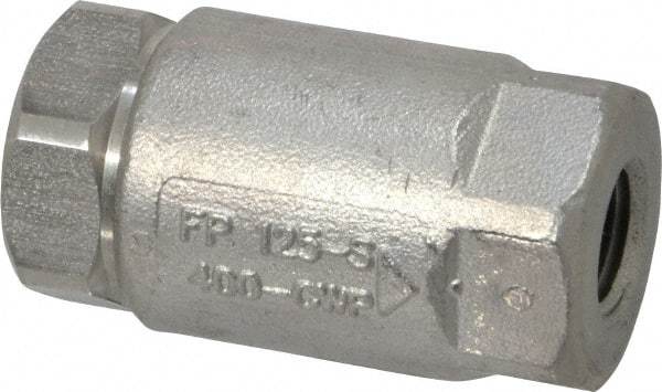 Conbraco - 1/4" Stainless Steel Check Valve - Inline, FNPT x FNPT - Exact Industrial Supply