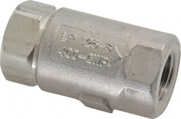 Conbraco - 3/8" Stainless Steel Check Valve - Inline, FNPT x FNPT - Exact Industrial Supply