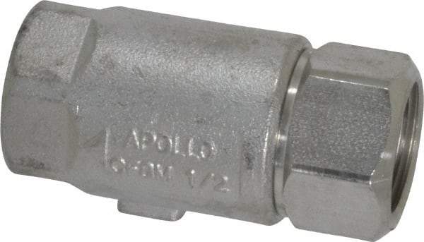Conbraco - 1/2" Stainless Steel Check Valve - Inline, FNPT x FNPT - Exact Industrial Supply