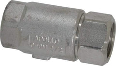 Conbraco - 1/2" Stainless Steel Check Valve - Inline, FNPT x FNPT - Exact Industrial Supply