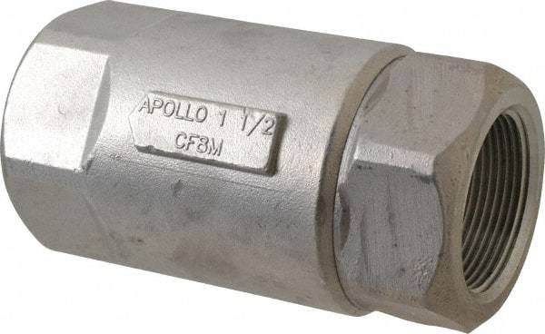 Conbraco - 1-1/2" Stainless Steel Check Valve - Inline, FNPT x FNPT - Exact Industrial Supply