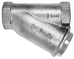 Conbraco - 1/8" Pipe, FNPT Ends, Cast Bronze Y-Strainer - 400 psi WOG Rating - Exact Industrial Supply