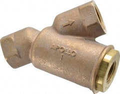 Conbraco - 1" Pipe, FNPT Ends, Cast Bronze Y-Strainer - 400 psi WOG Rating - Exact Industrial Supply