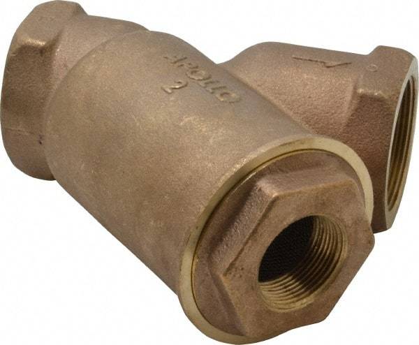 Conbraco - 2" Pipe, FNPT Ends, Cast Bronze Y-Strainer - 400 psi WOG Rating - Exact Industrial Supply