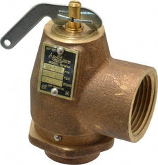 Conbraco - 3/4" Inlet, 1" Outlet, ASME Safety Relief Valve - 35 Max psi, Bronze, 790,000 BTUs - Exact Industrial Supply