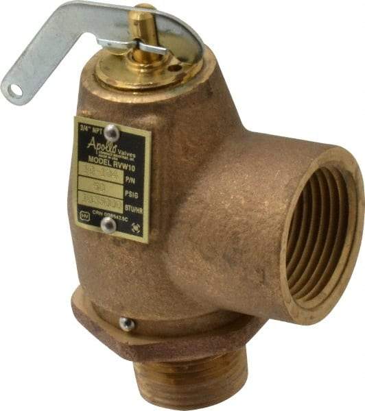 Conbraco - 3/4" Inlet, 1" Outlet, ASME Safety Relief Valve - 50 Max psi, Bronze, 1,035,000 BTUs - Exact Industrial Supply