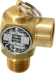 Conbraco - 1/2" Inlet, 1/2" Outlet, ASME Safety Relief Valve - 50 Max psi, Bronze, 365,000 BTUs - Exact Industrial Supply