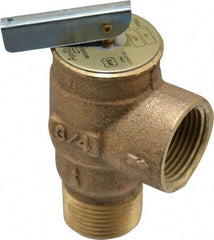Conbraco - 3/4" Inlet, 3/4" Outlet, ASME Low Pressure Steam Heating Relief Valve - 15 Max psi, Bronze, 407 Lb per Hour - Exact Industrial Supply