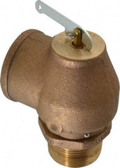 Conbraco - 1-1/4" Inlet, 1-1/2" Outlet, ASME Low Pressure Steam Heating Relief Valve - 15 Max psi, Bronze, 1,200 Lb per Hour - Exact Industrial Supply
